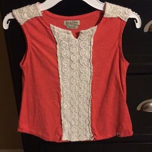 Lucky Brand Coral and lace tank